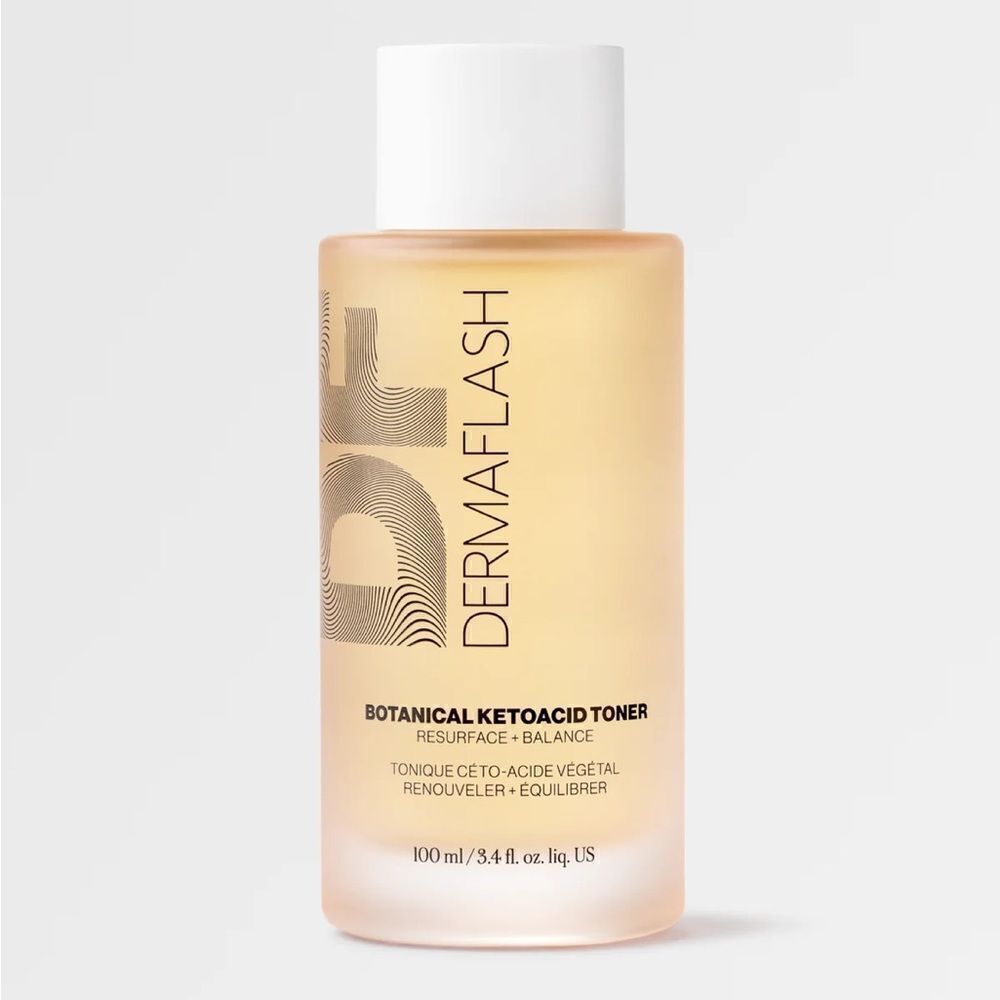 DERMAFLASH BOTANICAL KETOACID TONER Non-Irritating Daily Exfoliator bran…